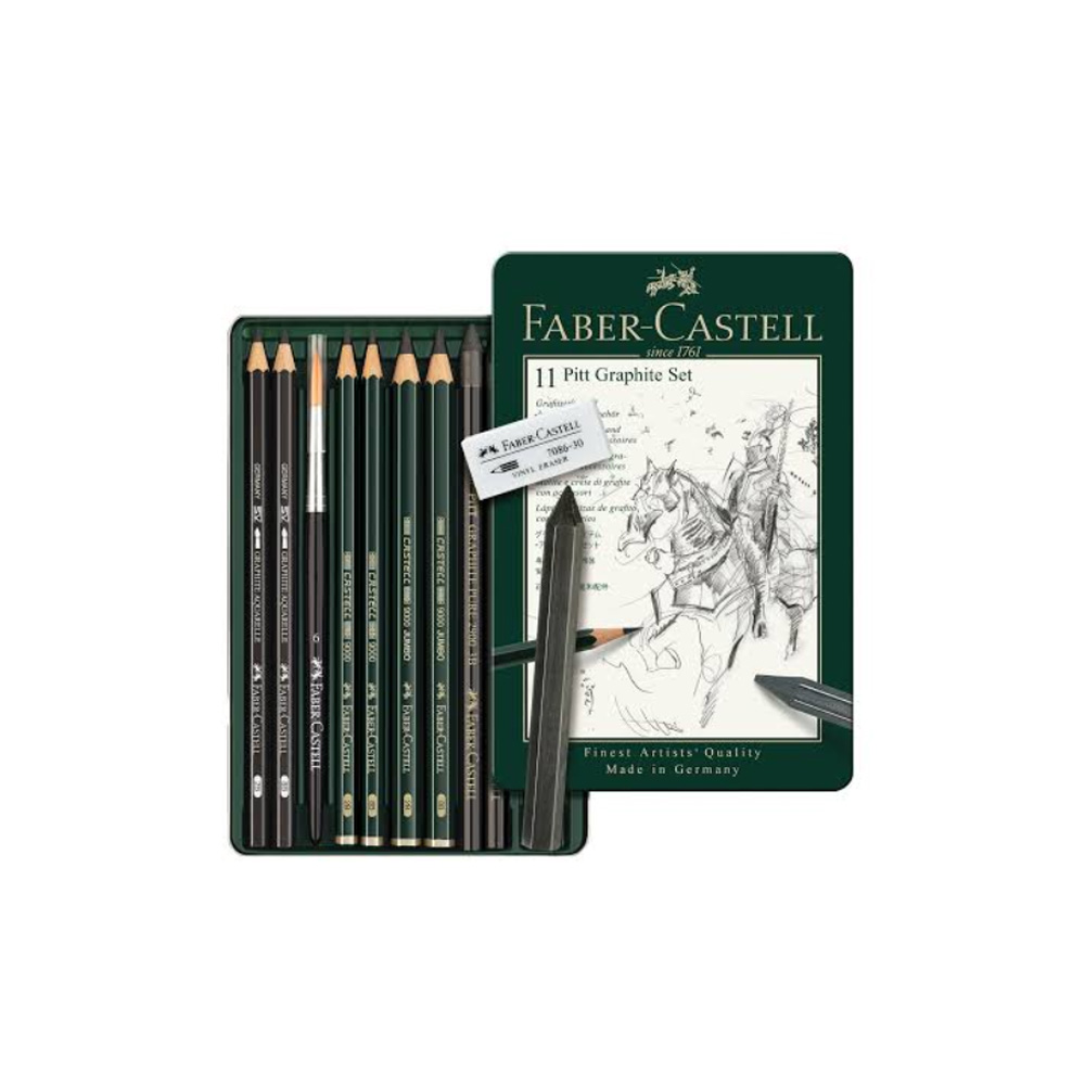 Set De 11 Piezas Faber Castell Pitt Graphite Escuela De Arte El Cubo