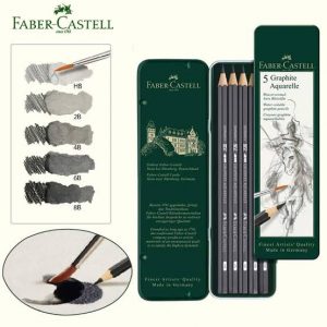 Set de 5 lápices Faber Castell Graphite Aquarelle