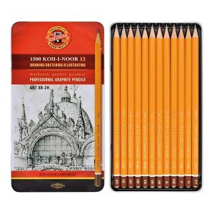 Set de 12 lápices 1500 Koh-I-Noor 2H-8B