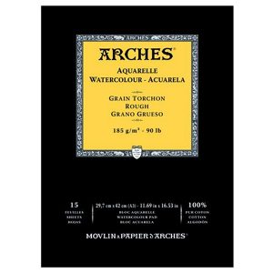 Bloc para Acuarela Arches Grano Grueso 185 gr. A3 15 Hojas