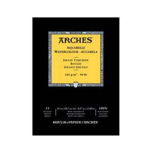 Bloc para Acuarela Arches Grano Grueso 185 gr. A4 15 Hojas