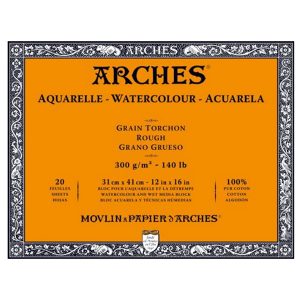 Bloc para Acuarela Arches Grano Grueso 300 gr. 31x41 cm 20 Hojas