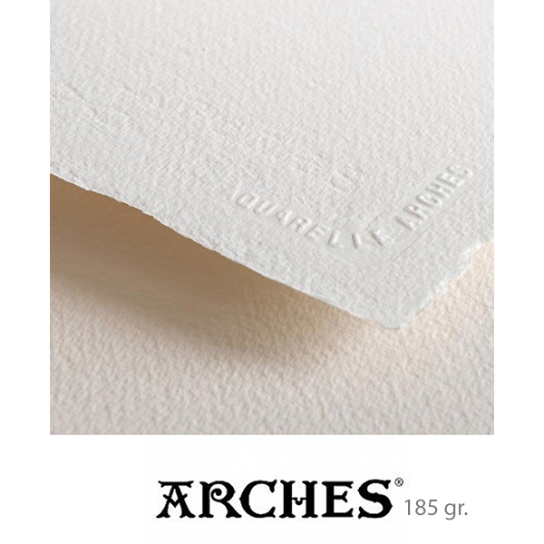 Papel para Acuarela Arches Grano Grueso 185 gr. 56x76cm. - Escuela