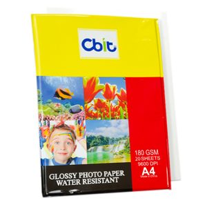 Papel Fotográfico Brillante 180 gr. A4-20H Cbit