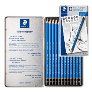 Set de 12 Lápices Mars® 100 Staedtler (2H-H-F-HB-8B)