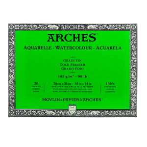 Bloc para Acuarela Arches Grano Fino 185 gr. 26x36cm 20 Hojas