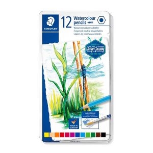 Lápices de Color Acuarelables Staedtler / 12 und. Caja Metal