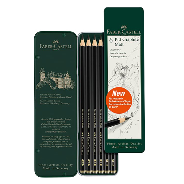 Lápiz Grafito Pitt Matt Set x 6 Faber Castell