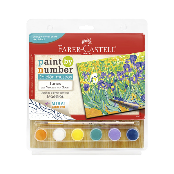 Lienzo Numerado Lirios de Monet + 6 acrílicos