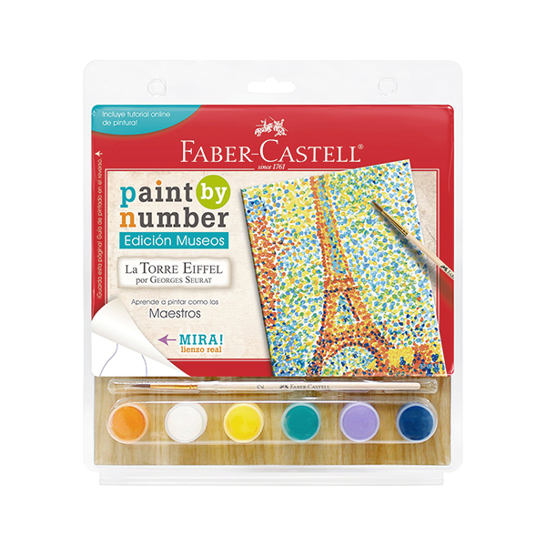 Lienzo Numerado Eiffel de Seurat + 6 acrílicos