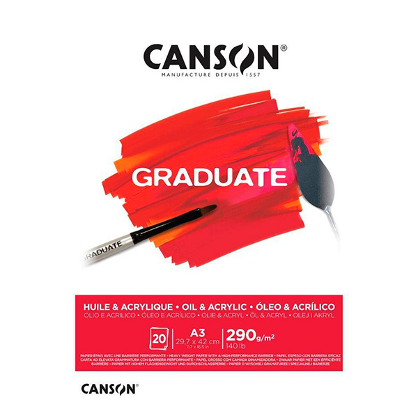 Bloc Canson® Óleo y Acrílico Graduate 20H 290 gm