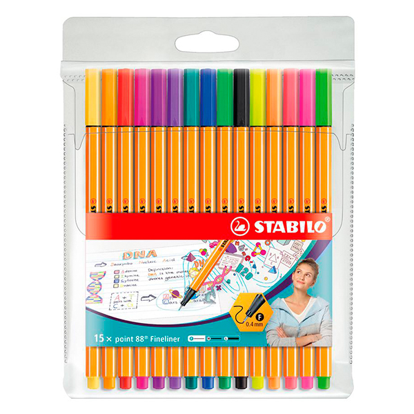 Rotulador Stabilo Point 88 x 15 und.