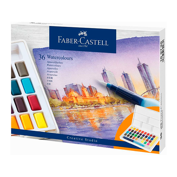 Acuarela Faber Castell x36 Estuche Metal