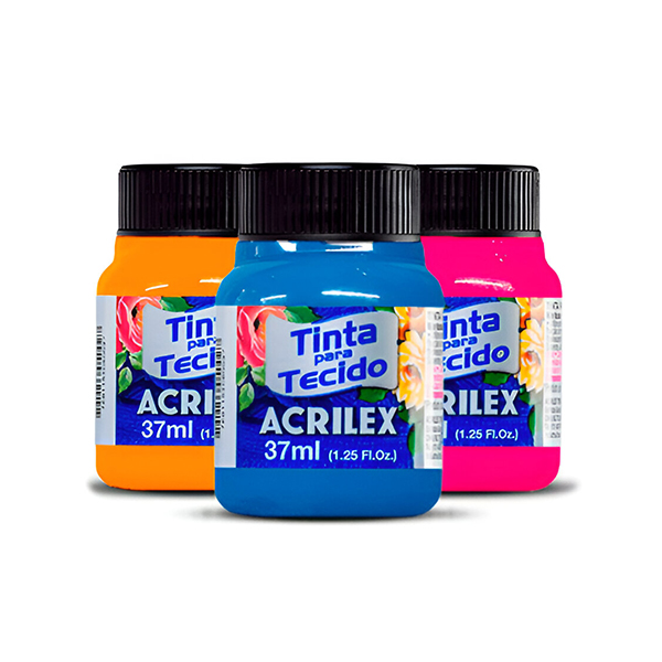 Pintura Mate p/Tela Fluorescente Acrilex 37 ml