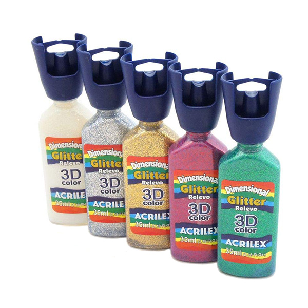 Pintura Dimensional 3D Glitter 35 ml Acrilex