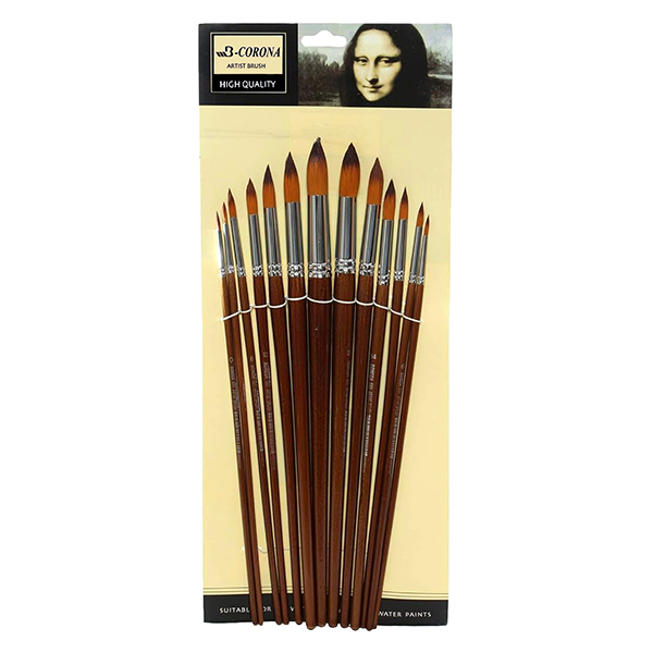 Set de Pinceles Redondos B-Corona x13