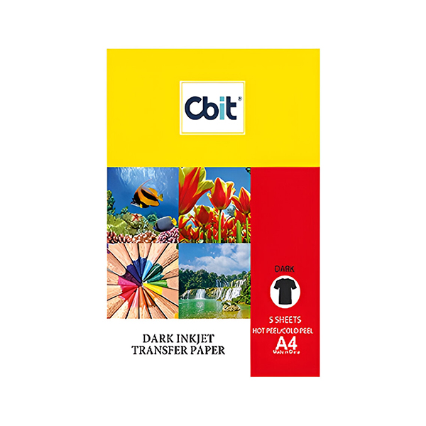 Papel Transfer p/Telas Oscuras A4-5H Cbit
