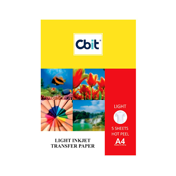 Papel Transfer p/Telas Claras A4-5H Cbit