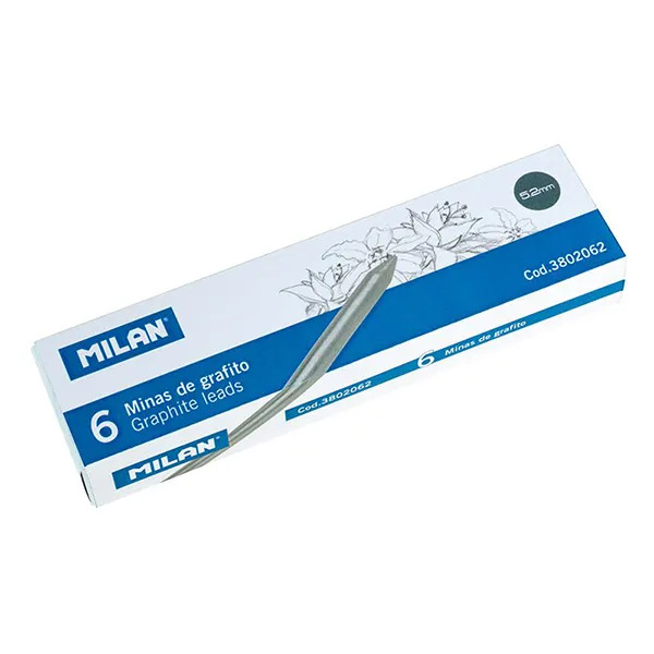 Set Minas de Recambio de Grafito Milan 5.2 mm B x6