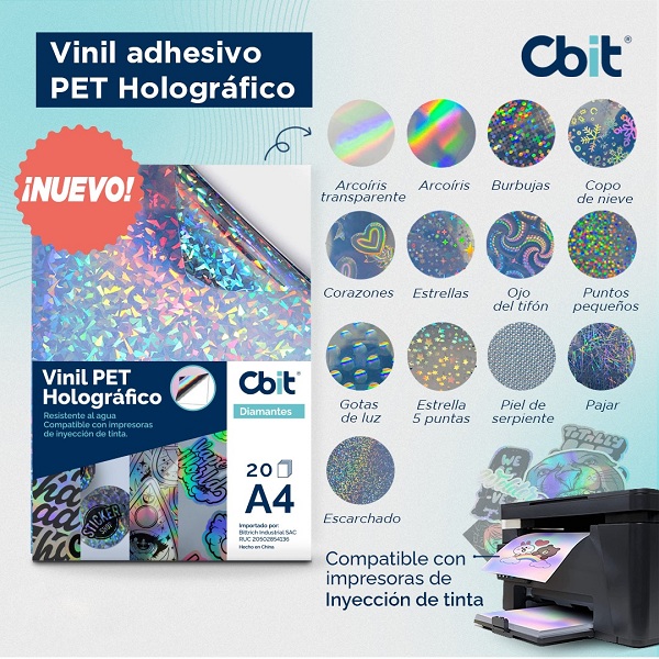Papel Holográfico A4-20H Cbit