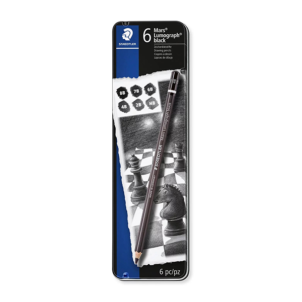 Lápices Staedtler Lumograph Black Set x6