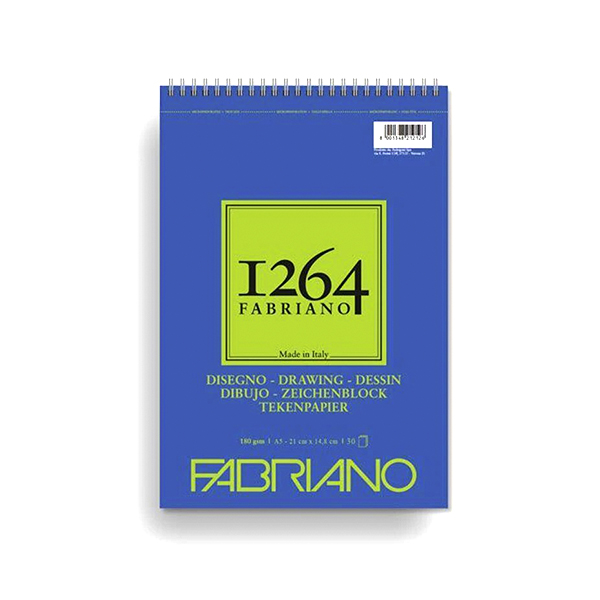 Bloc Fabriano 1264 p/Dibujo A5 30H 180 gsm