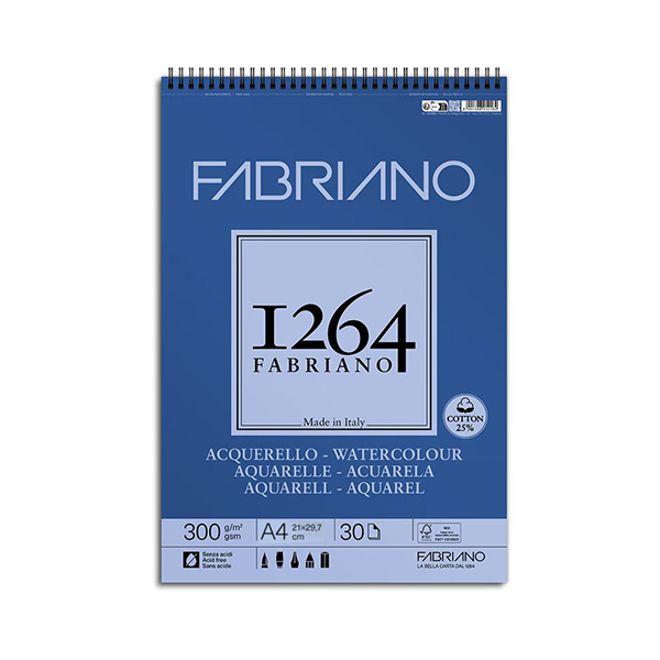Bloc Fabriano 1264 p/Acuarela A3 30H 300 gsm