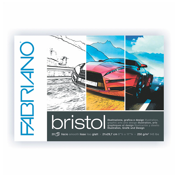 Bloc Fabriano Bristol p/Rotulador A4 20h 250g