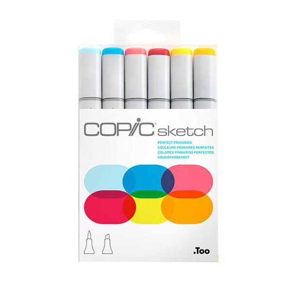 Set de Marcadores Copic Sketch Colores Primarios x 6 und.