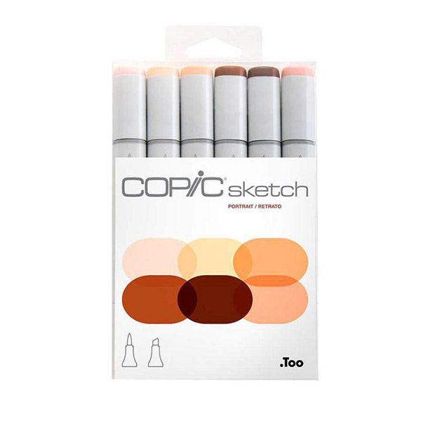 Set de Marcadores Copic Sketch p/Retrato x 6 und.