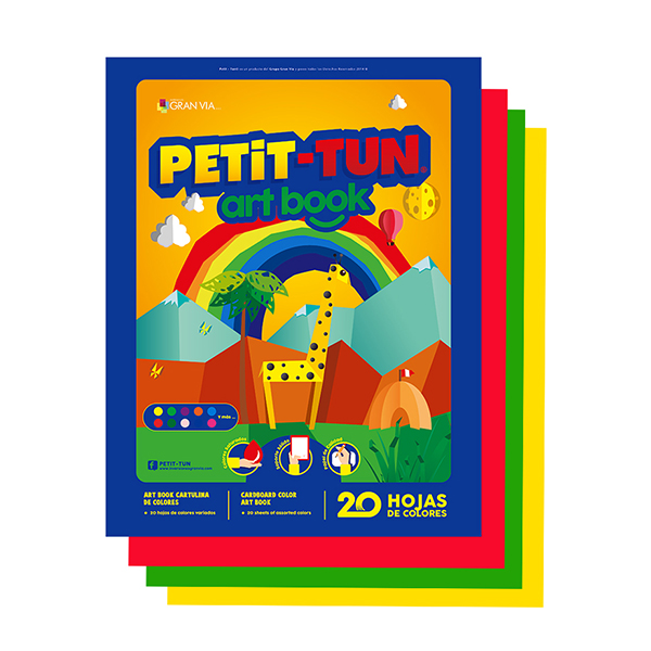 Block Cartulina de Colores A4 20H Petit-Tun Artbook