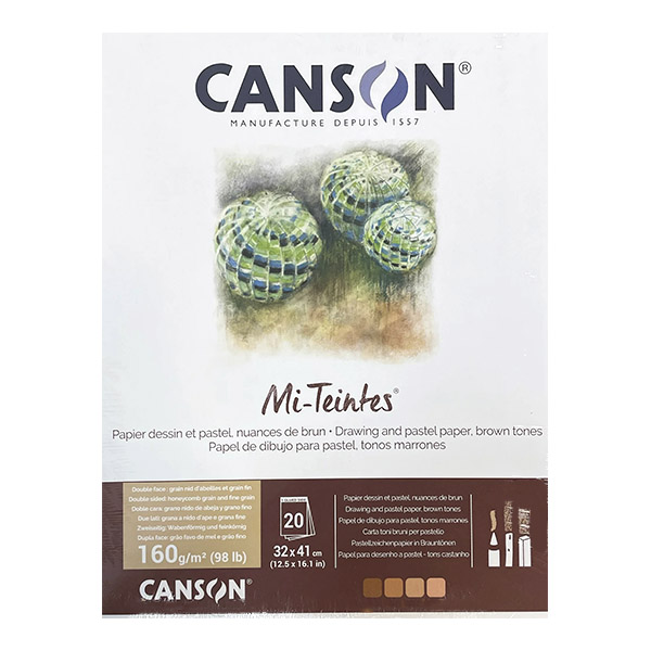 Block Canson Mi-Teintes Tonos Tierra 32x41cm 160gr 20 Hojas