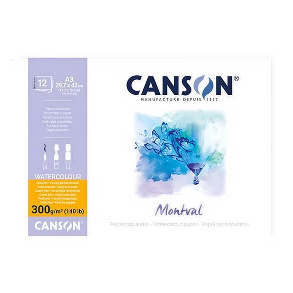 Block Montval Canson 300 gr. A3