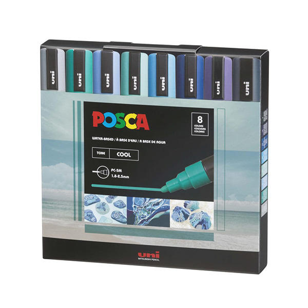 Marcadores Posca 5M Set Cool x8