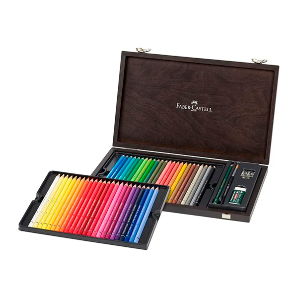 Set de Lápices Acuarelables Albrecht Durer Faber-Castell x52 con Estuche de Madera