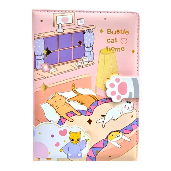 Diario Libreta c/Broche Bustle Cat Home