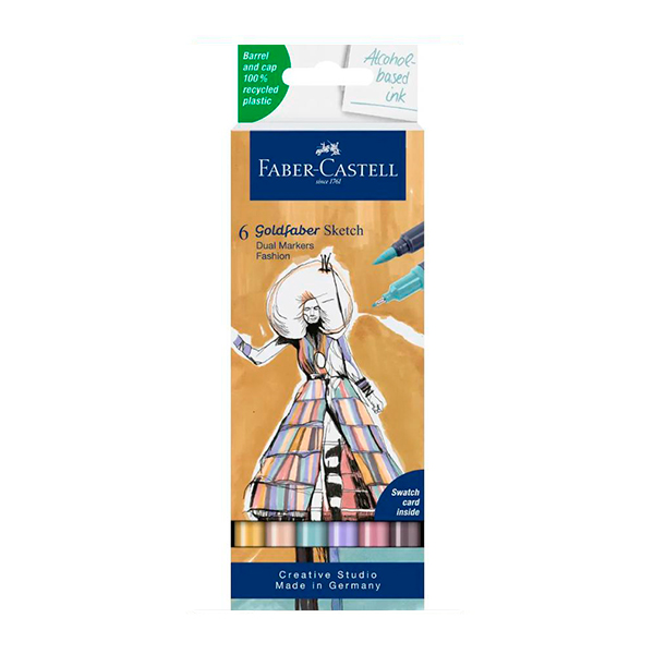 Set de Marcadores Goldfaber Sketch Fashion Faber-Castell x 6 und.
