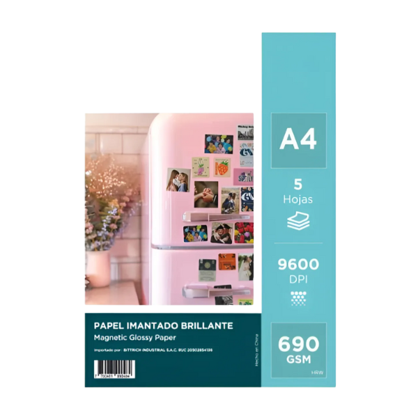 Papel Fotográfico Imantado Brillante 690 gr. A4-5H Cbit