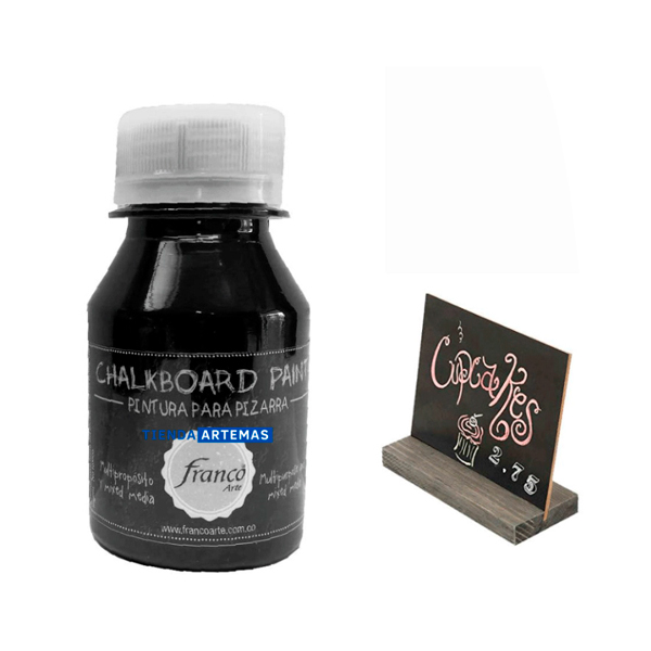 Pintura p/ Pizarra Negro 60 ml. Franco